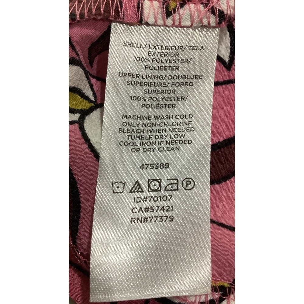 Ann Taylor Factory Midi Dress Womens 6 Pink Floral Textured Boho Full Zip - Picture 5 of 5